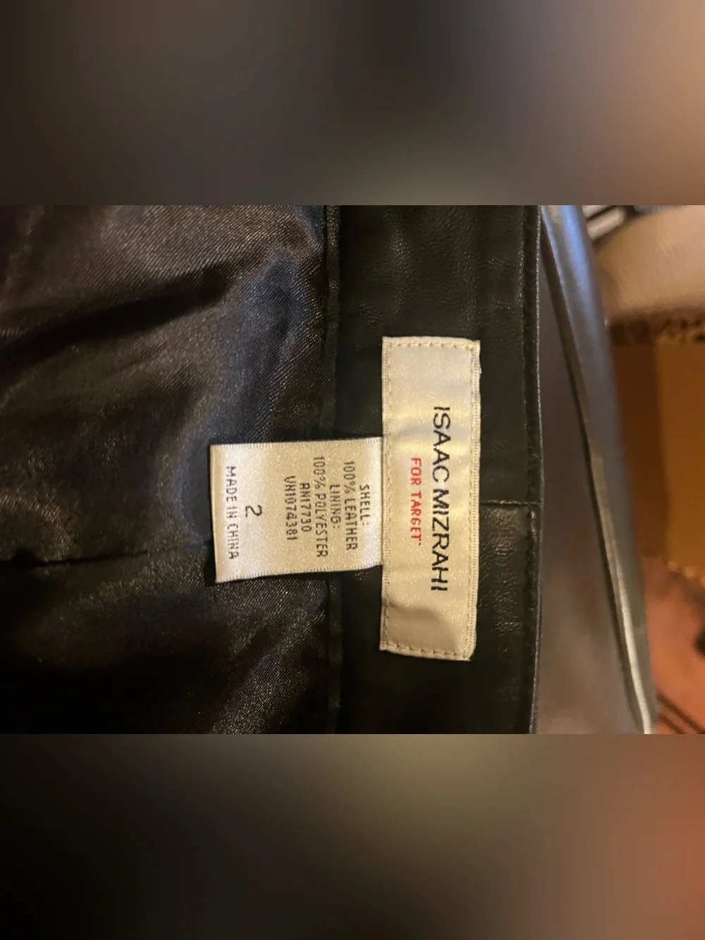 Isaac Mizrahi Genuine Leather Skirt Sz 2 - Picture 4 of 11